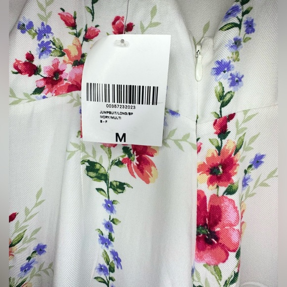 Forever 21 Women's Floral Print Wide-Leg
Jumpsuit in White , MEDIUM - Picture 17 of 17